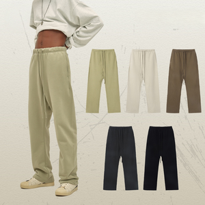 <span class=keywords><strong>Pantaloni</strong></span> Larghi da <span class=keywords><strong>Uomo</strong></span> in <span class=keywords><strong>Velluto</strong></span> Stile Street Fashion, Vita Media, Fronte Piatto, Casual, Gamba Larga Dritta, Design in Poliestere/Cotone Felpato, Servizio OEM - Product Image 2