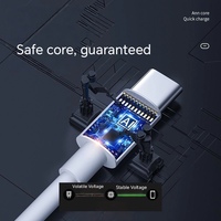 Cable de Carga Rápida Tipo-C PD de 5A, Cable de Datos USB 3A con Revestimiento de PVC, Cable USB C a Teléfono con Carga Rápida