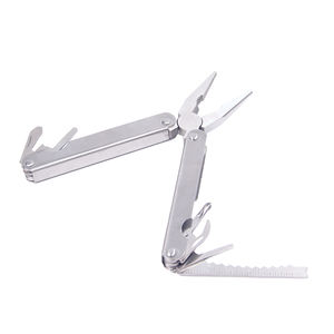 <span class=keywords><strong>Outil</strong></span> <span class=keywords><strong>multifonction</strong></span> pliable tactique - Ensemble de pinces en acier inoxydable avec dénudeur de fils et ouvre-bouteille pour les aventures en plein air - Product Image 3