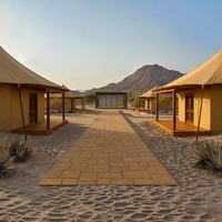 Tente de glamping de luxe sur mesure avec piscine en verre, solution tout-en-un moderne pour hôtels, complexes hôteliers, tourisme extérieur, camping et parcs