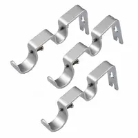 Einstellbare Metall Doppel Vorhang Stange Halterung Halter für 1 und 5/8inch Stange, Robust Stahl