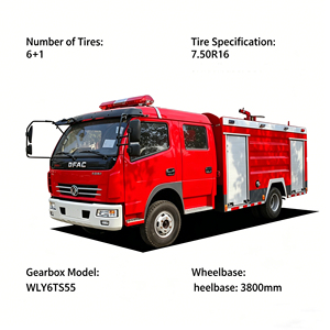 Nuevo Camión de Bomberos de Doble Cabina 4x2 con Tanque de Agua de 4 Metros Cúbicos, Vehículo de Rescate Contra Incendios Diésel para Emergencias Forestales y Rurales - Product Image 2