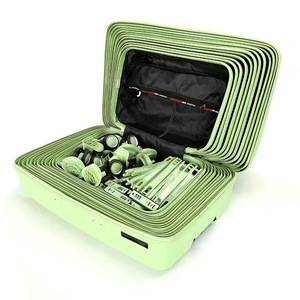 12-Mảnh Hiện Đại Cổ Điển Bán Thành PP Xe Đẩy Hộp Unisex Bền Mạnh Mẽ Kết Hợp Khóa Vali Đặt Skd Hành Lý - Product Image 4