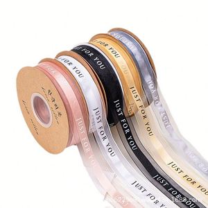 1 Inch 45 Yards Gift <b>Ribbon</b> Lettered Satin Cake Packager Decoration <b>Ribbon</b> Just for You <b>Ribbon</b> for Gift Wrapping Holiday Party - Product Image 4