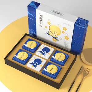 Spot Mooncake Gift Box,Paper Box With Lid Mooncake Box,Custom Gift Package Moon Cake Box Mooncake Paper Box