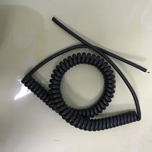 OEM Factory-Cable espiral de TPU PUR, 2, 3, 4, 5, 6, 7, 8 núcleos, 5 núcleos, 0,75mm