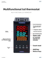 Contrôleur de température intelligent à affichage LCD numérique TUOBANG TS400 OEM/ODM en matériau ABS 48*96 Thermostat intégré