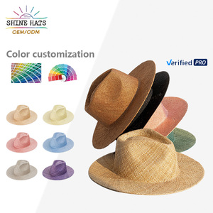Shinehats 2025 OEM Ingrosso Cappelli di Paglia da Donna alla Moda con Tesa Larga, Stile Fedora, Cowboy, Panama, <span class=keywords><strong>Sombrero</strong></span>, Estivi da Spiaggia, Personalizzabili - Product Image 1