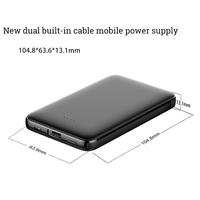 Powerbank Carte de Crédit avec Logo Personnalisé, 5000mAh 10000mAh, Lithium Polymère, Portable OEM, Plate, Ultra Fine, pour iPhone