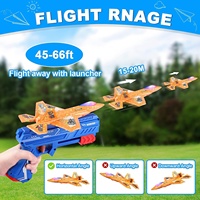 Vente chaude 6 Pack Avion Lanceur Jouet Catapulte Avion Jouets avec Lumière LED Pour Enfants En Plein Air Sport Volant Jouets