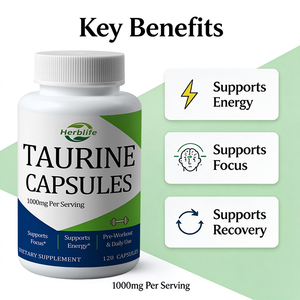 Capsules de Taurine OEM ODM Marque Privée 1000mg par Portion, Complément Pré-Entraînement pour l'Énergie et la Concentration, 120 Capsules - Product Image 3