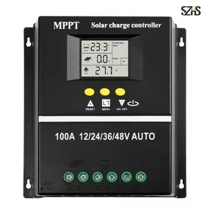 100A MPPT <strong>Solar</strong> Charge <strong>Controller</strong> 12V 24V 36V 48v Photovoltaic Panel Battery Smart Regulator <strong>Solar</strong> Lithium Charge <strong>Controller</strong> - Product Image 1