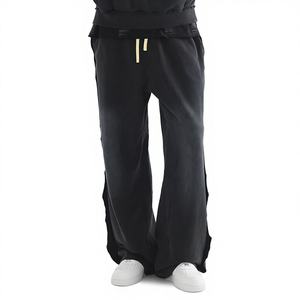 Pantalon décontracté pour homme ETAI, coupe mi-large, style urbain, effet délavé à la pulvérisation |   Cordon de serrage de haute qualité, anti-humidité - Product Image 1