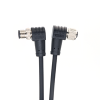 Connecteur mâle KRONZ M12 4 broches à angle droit, câble PVC pré-assemblé non blindé, étanche IP67, résistant aux vibrations, circulaire industriel
