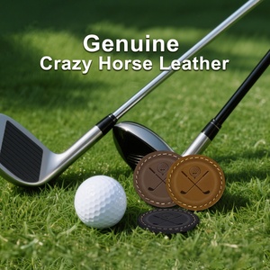 Custom Durable Multi-Function Leather <b>Golf</b> Ball Marker Chip Set for Engraving Personalized Gift High-Grade Genuine Leather for - Product Image 3