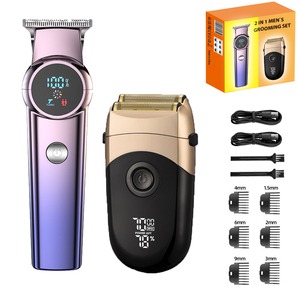 เครื่องตัดผมไร้สาย OEM LCD Barber แบบมืออาชีพ ขนาด 0 มม. สำหรับการแกะลายและตัดแต่งทรงผม - Product Image 3