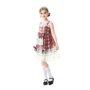 Disfraz de Vestido de Princesa Lolita con Tirantes Finos Estilo Granja Pastoral para Niñas, Halloween 2026, Vacaciones en Hawái - Product Image 6