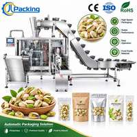 Machine d'emballage horizontale entièrement servo pour Doypack avec système d'alimentation par ramassage de bols pour pistaches, noix et fruits secs, pour sachets préformés