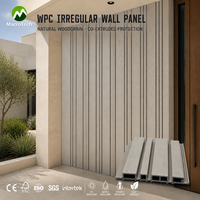 Revêtement mural composite WPC en bouleau argenté, panneau extérieur à grain de bois naturel pour les murs décoratifs de jardin, les patios et les projets de villas