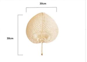 Party <b>Wedding</b> Favor <b>Gifts</b> Handmade Palm Leaf Bamboo Handheld Fan Natural Bamboo Fans Palm Leaf Hand Fans - Product Image 4