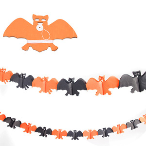 Halloween Honeycomb Pumpkin Paper Garland Halloween Party Hanging Skeleton Bat Decoration Halloween Props - Product Image 2