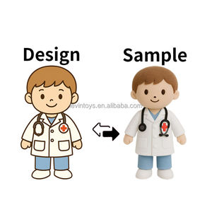 Kustom Plush mainan pabrikan OEM ODM dokter boneka desain Anda sendiri karakter medis lembut boneka mainan untuk merek & Hadiah - Product Image 1