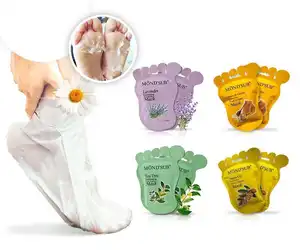 Máscara de peeling para pés para remoção de calos, meias hidratante, pedicure, máscara esfoliante para pés