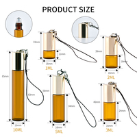 Flacons compte-gouttes en verre vides et portables de 1 ml, 2 ml, 3 ml, 4 ml, 5 ml pour échantillons d'huiles essentielles et de parfums