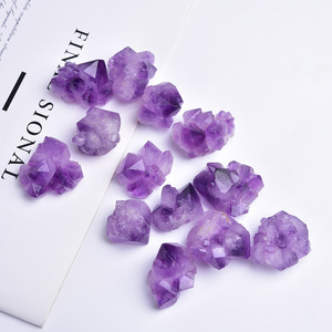 Vente en gros de grappe de cristaux d'améthyste brute en forme de <span class=keywords><strong>dent</strong></span> et de fleur, pierres précieuses énergétiques pour la décoration intérieure - Product Image 3