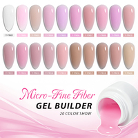 Gel Constructeur Micro-Fibre Deroi Sans HEMA ni TPO Couleur Nude Réparateur d'Ongles Gel UV Fonctionnel pour Extension d'Ongles pour Salon de Manucure