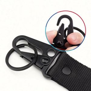 Wholesale Custom Motorcycle Wrist Strap <b>Lanyard</b> Keychain Eagle Mouth Metal Hook Leather <b>Polyester</b> Custom Logo Pantone Colors - Product Image 2