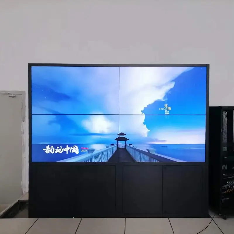 Penjualan langsung dari pabrik layar peraga dinding 49 inci 55 inci layar sambungan lcd 3X3 4X4 pengendali video layar iklan pintar
