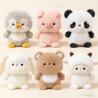 Jouets en peluche animaux mignons en direct d'usine, figurines de dessin animé pour compagnon de bureau, décoration pour cadeau d'enfant