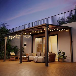 Pérgola para Patio, Gazebo con Techo Inclinado, Pérgola Grande de Pared, Toldos Resistentes, para Jardín, Terraza, Patio, Protección contra la Lluvia - Product Image 2