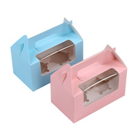 Petite boîte à gâteau imprimée offset avec fenêtre transparente, emballage alimentaire écologique en papier pour desserts, directement du fournisseur de Yiwu