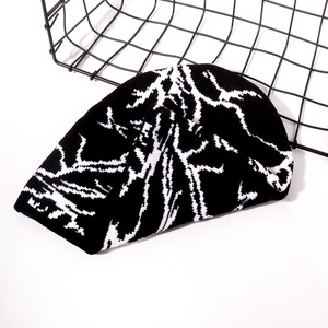 Biểu Tượng Tùy Chỉnh Mùa Đông Hat Beanies Mũ Sét Mô Hình Jacquard Dệt Kim Hat Skull Cap - Product Image 2