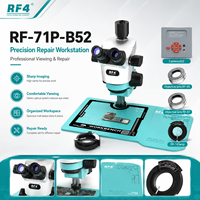 Kit de microscope trinoculaire RF4 71P avec boîtier d'intégration FIS pour l'imagerie 4K, idéal pour la réparation de téléphones mobiles et l'enseignement en direct