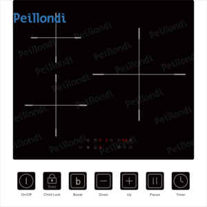 Placa de Inducción Invisible Integrada con Control Táctil de 3 Zonas <span class=keywords><strong>para</strong></span> Paella, 6800W - Product Image 2