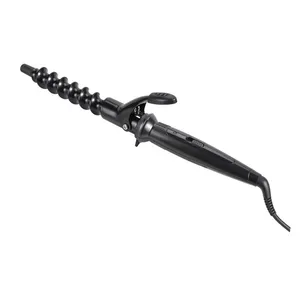 Indikator LED PTC High-end Spiral hitam 180/ 220C pengeriting rambut fashion multifungsi cerdas kustom salon profesional