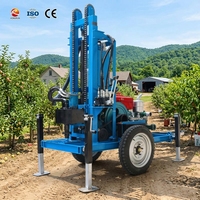 Foreuse de puits d'eau diesel compacte montée sur remorque avec capacité de forage profond pour l'irrigation des terres agricoles