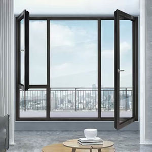 NFRC-Fenêtres oscillantes modernes intelligentes en aluminium à double couche en verre trempé ouvertes pour les villas et les concessionnaires - Product Image 3