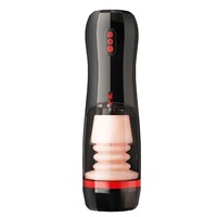 Masturbateur masculin rétractable automatique étanche, type 'Airplane Cup', sensation de toucher réel, vibration à fréquence variable, fonction sonore pour adultes