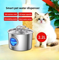 Tempat Minum Hewan Peliharaan Multi-Plug Kapasitas Besar 304 Stainless Steel Dispenser Air Mengalir Otomatis Pintar Bertenaga USB untuk Anjing