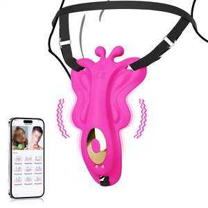 Vibrateur clitoridien en silicone contrôlé par application pour femmes, rechargeable par USB, 100% étanche, 9 fréquences, pour couples, usage adulte - Product Image 1