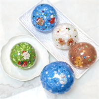 Balle de Noël colorée et croustillante, jouet à presser anti-stress, balle sensorielle, jouet moelleux