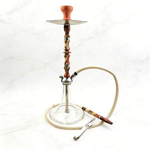 Ensemble de chicha en bois à motifs colorés pour terrasse extérieure, bar, club, café, fumer des chichas - Product Image 2