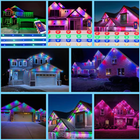 Luz LED de Píxeles RGB SMD5050 de 30 mm, 12 V, IP68, Aleación de Aluminio, CRI80, Iluminación Navideña Permanente para Exteriores