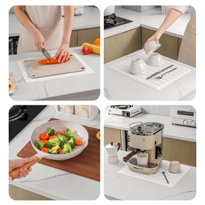 Kitchen Counter Multiple Usage <b>Large</b> Sink <b>Mat</b> Drain Pad for Drying Dishes Silicone Dish Drying <b>Mat</b> for Kitchen Item - Product Image 3