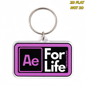 Ae for Life <span class=keywords><strong>Adobe</strong></span> After Effects Inspirierter Acryl-Schlüsselanhänger Kreativer Designer-Taschenanhänger & Schlüsselring-Accessoire für Videobearbeiter - Product Image 1