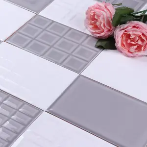 Chinese Foshan Factory Cheap Price 120x180mm Glazed Light Grey Tile Ceramic Wall And Floor
